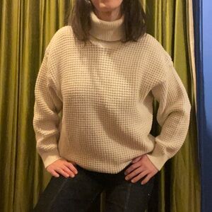 Eaton White Turtleneck Sweater